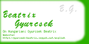 beatrix gyurcsek business card